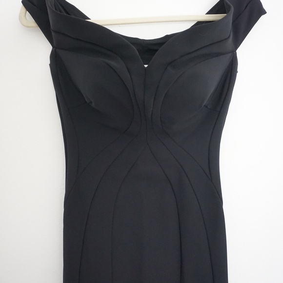 Chiara Boni La Petite Robe Black Elegant Fishtail Evening Black Bodycon Dress - Picture 7 of 16